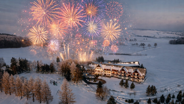 Schnee, Sekt und Silvesterstimmung